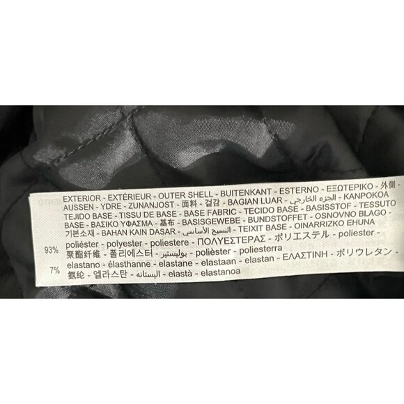 New Zara Black Metallic Pockets Snap Front Insulated Moto Bomber Jacket - Picture 5 of 10